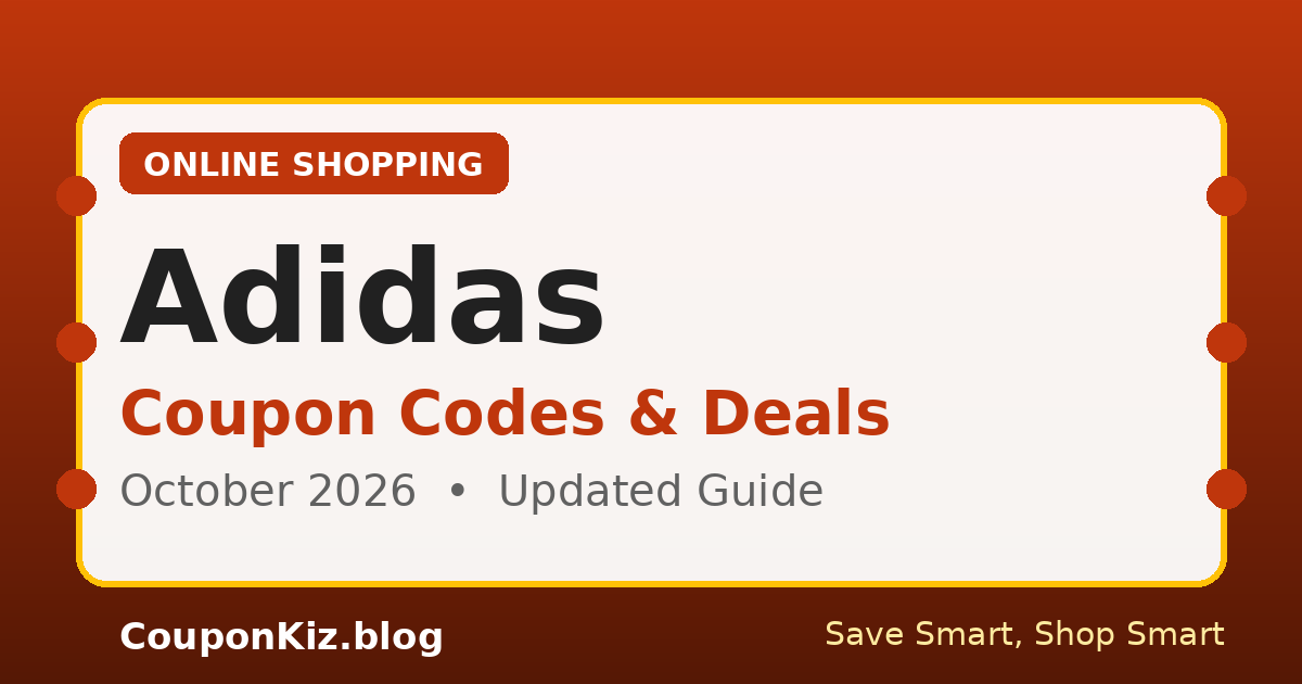 Adidas Coupon Codes & Deals – October 2026: Best Ways to Save