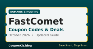 FastComet coupon codes and deals – October 2026 updated guide by CouponKiz