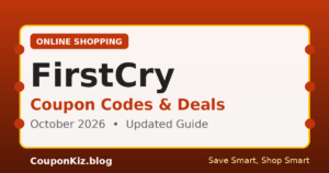 FirstCry coupon codes and deals – October 2026 updated guide by CouponKiz