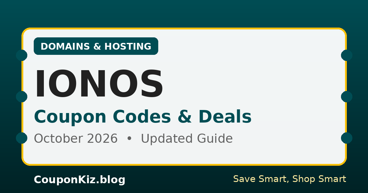 IONOS Coupon Codes & Deals – October 2026: Working Ways to Save More