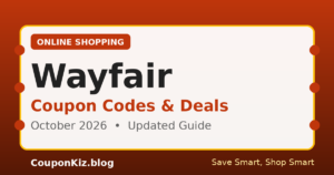 Wayfair coupon codes and deals – October 2026 updated guide by CouponKiz